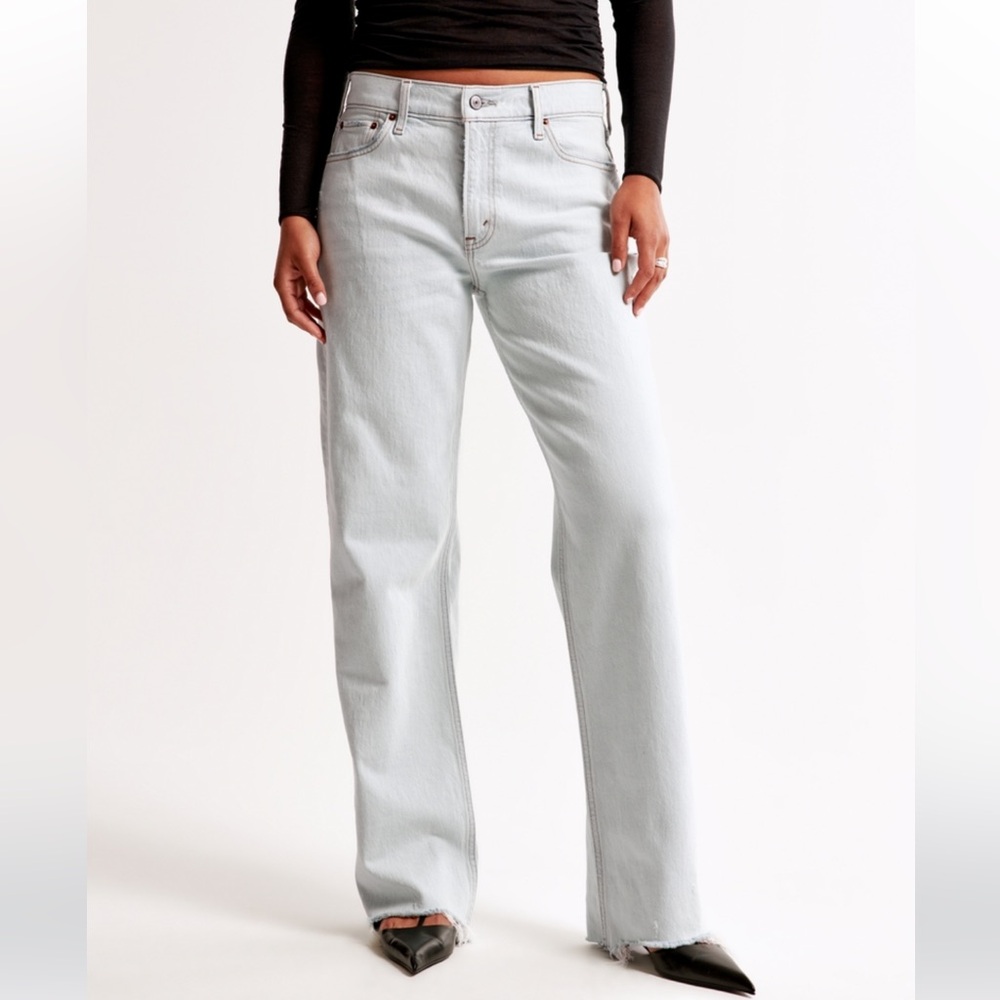 Abercrombie & Fitch Curve Love Low Rise Baggy Jean NWT